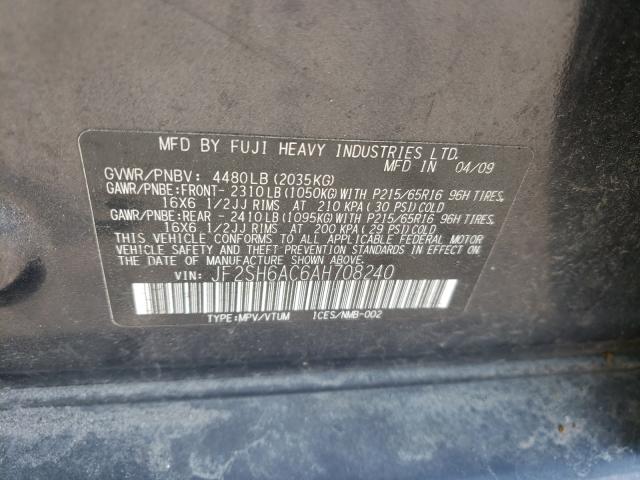 Photo 9 VIN: JF2SH6AC6AH708240 - SUBARU FORESTER 2 