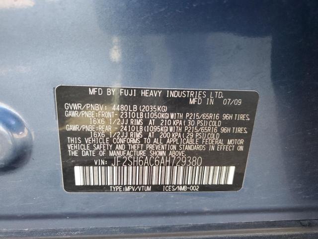 Photo 12 VIN: JF2SH6AC6AH729380 - SUBARU FORESTER 