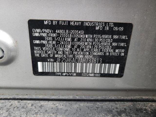 Photo 11 VIN: JF2SH6AC7AH737813 - SUBARU FORESTER 