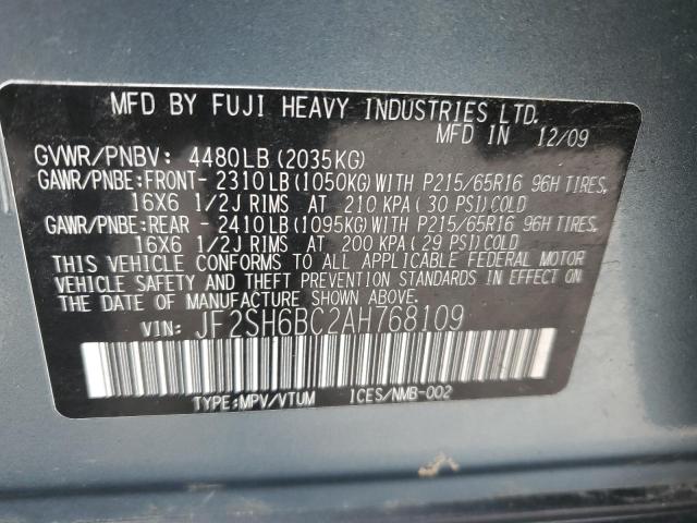 Photo 13 VIN: JF2SH6BC2AH768109 - SUBARU FORESTER 