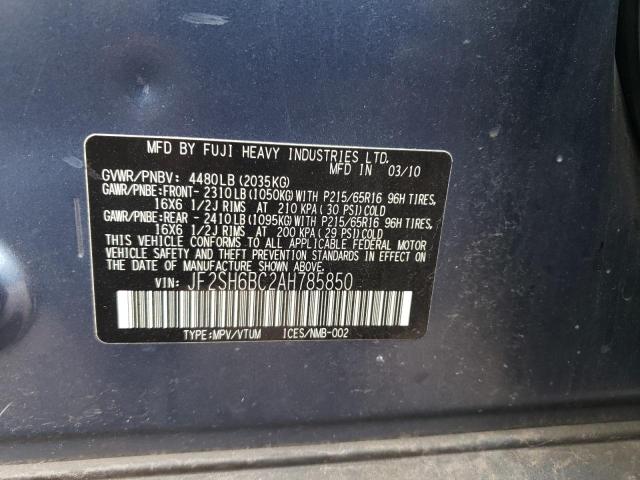 Photo 12 VIN: JF2SH6BC2AH785850 - SUBARU FORESTER 