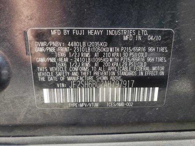 Photo 9 VIN: JF2SH6BC2AH797917 - SUBARU FORESTER X 