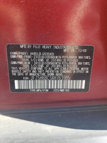 Photo 11 VIN: JF2SH6BC3AH763985 - SUBARU FORESTER 