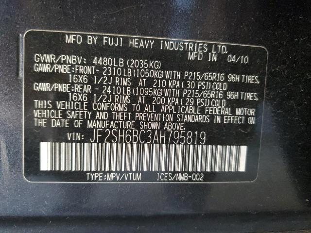 Photo 12 VIN: JF2SH6BC3AH795819 - SUBARU FORESTER X 