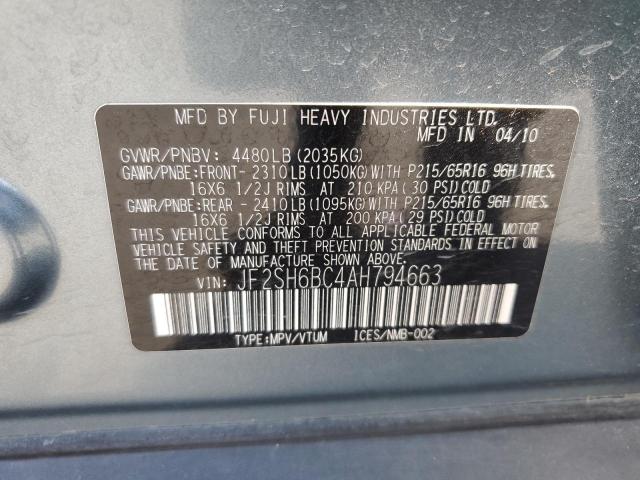 Photo 13 VIN: JF2SH6BC4AH794663 - SUBARU FORESTER X 