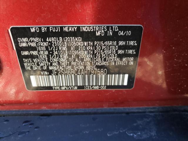 Photo 11 VIN: JF2SH6BC4AH797580 - SUBARU FORESTER 