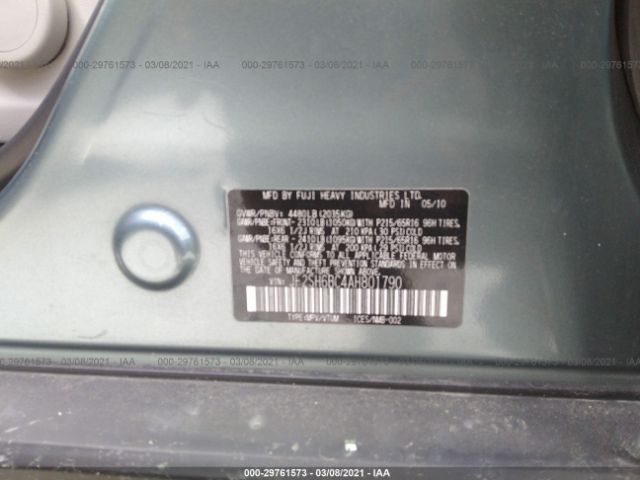 Photo 8 VIN: JF2SH6BC4AH801790 - SUBARU FORESTER 