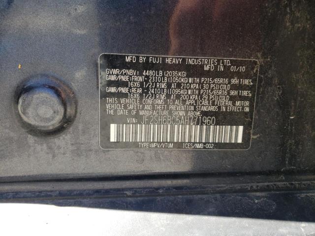 Photo 11 VIN: JF2SH6BC5AH771960 - SUBARU FORESTER X 