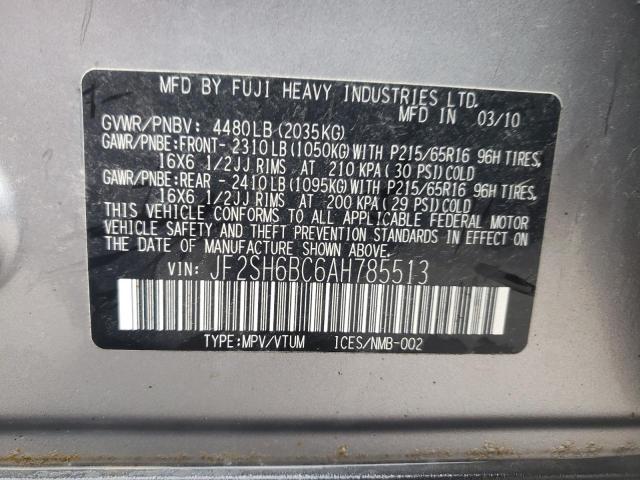 Photo 12 VIN: JF2SH6BC6AH785513 - SUBARU FORESTER X 