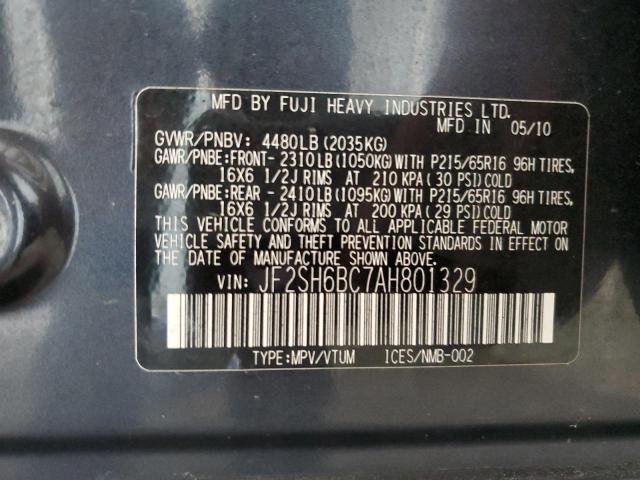 Photo 11 VIN: JF2SH6BC7AH801329 - SUBARU FORESTER 