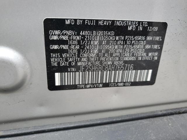 Photo 12 VIN: JF2SH6BC8AH765716 - SUBARU FORESTER 