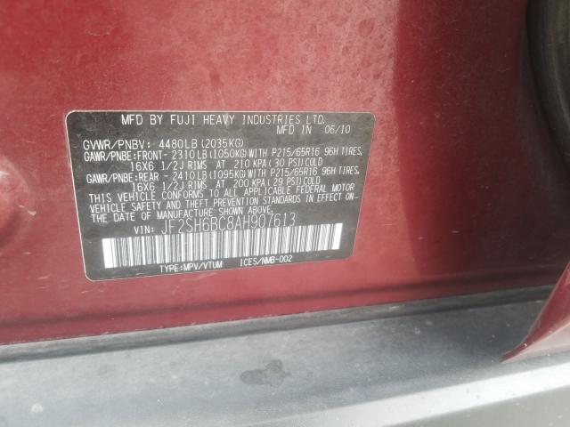 Photo 9 VIN: JF2SH6BC8AH907613 - SUBARU FORESTER X 