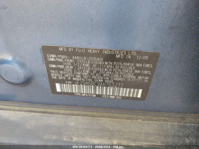 Photo 8 VIN: JF2SH6BC9AH763277 - SUBARU FORESTER 