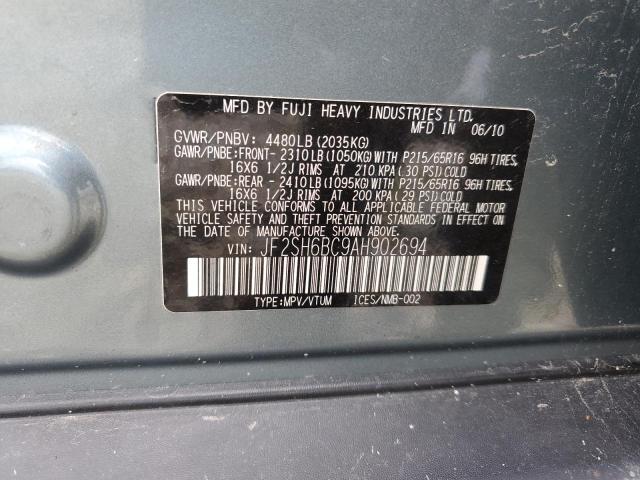 Photo 12 VIN: JF2SH6BC9AH902694 - SUBARU FORESTER X 