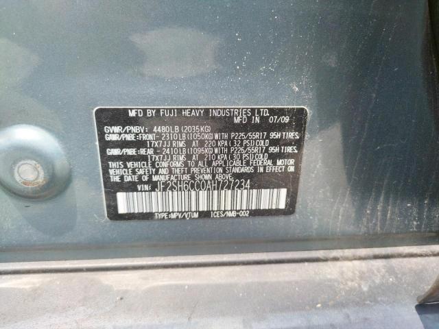 Photo 11 VIN: JF2SH6CC0AH727234 - SUBARU FORESTER 2 