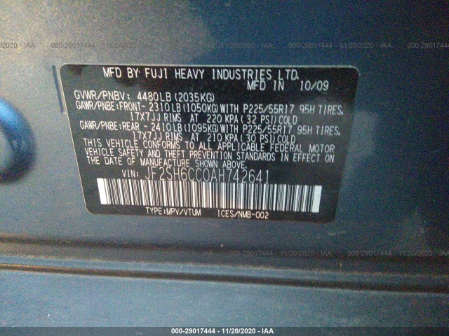 Photo 8 VIN: JF2SH6CC0AH742641 - SUBARU FORESTER 