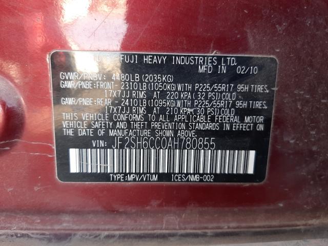 Photo 9 VIN: JF2SH6CC0AH780855 - SUBARU FORESTER 2 