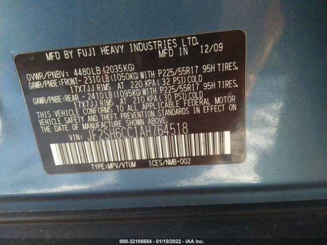 Photo 8 VIN: JF2SH6CC1AH764518 - SUBARU FORESTER 