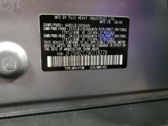 Photo 12 VIN: JF2SH6CC2AG718279 - SUBARU FORESTER 2 