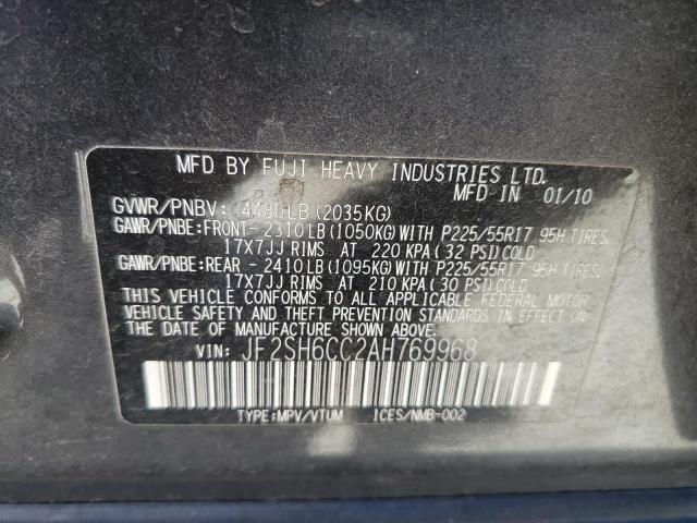 Photo 11 VIN: JF2SH6CC2AH769968 - SUBARU FORESTER 