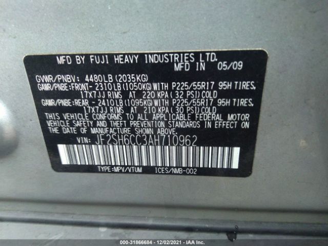 Photo 8 VIN: JF2SH6CC3AH710962 - SUBARU FORESTER 