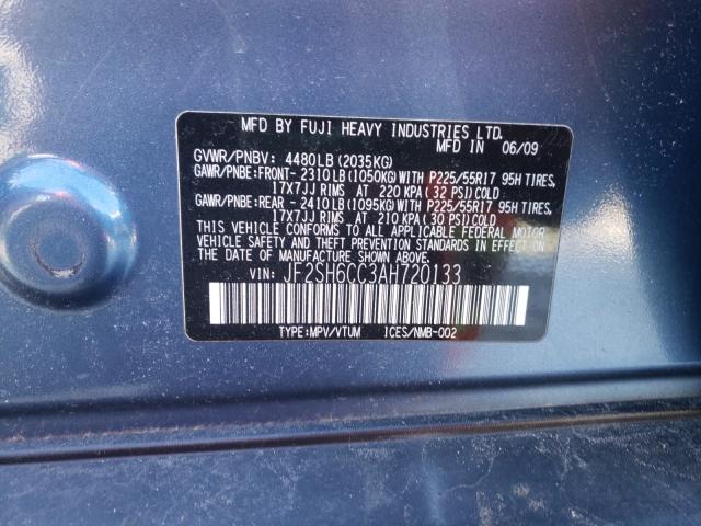 Photo 9 VIN: JF2SH6CC3AH720133 - SUBARU FORESTER 2 