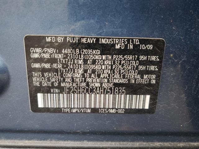 Photo 12 VIN: JF2SH6CC3AH751835 - SUBARU FORESTER 