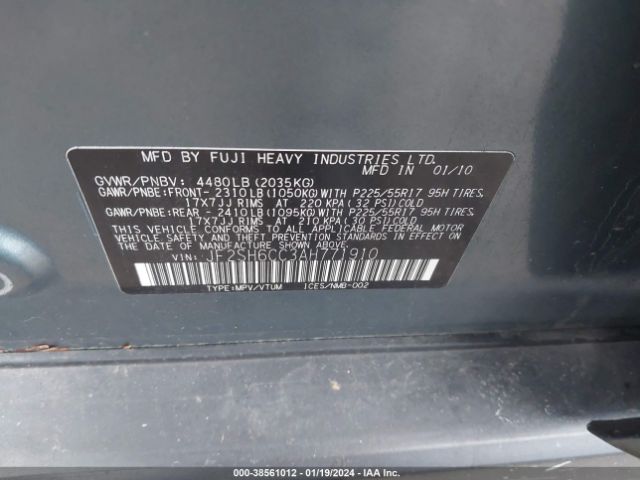 Photo 8 VIN: JF2SH6CC3AH771910 - SUBARU FORESTER 