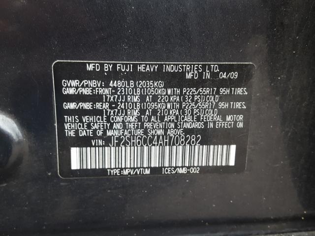 Photo 9 VIN: JF2SH6CC4AH708282 - SUBARU FORESTER 2 