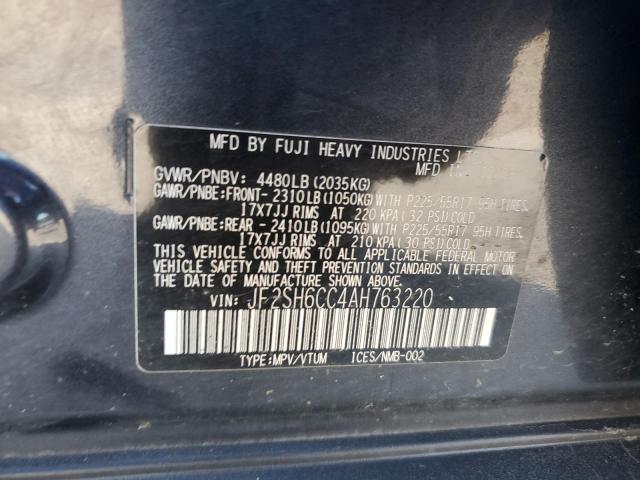 Photo 13 VIN: JF2SH6CC4AH763220 - SUBARU FORESTER 2 