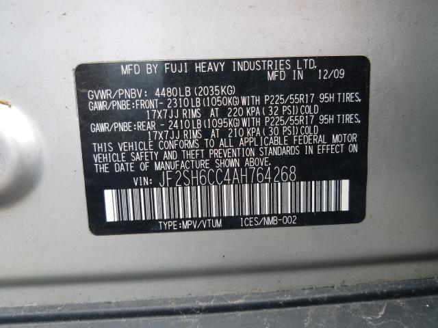 Photo 9 VIN: JF2SH6CC4AH764268 - SUBARU FORESTER 2 