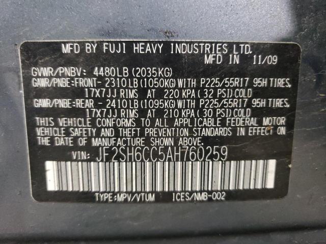 Photo 12 VIN: JF2SH6CC5AH760259 - SUBARU FORESTER 