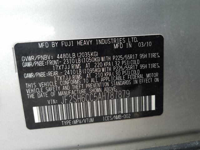 Photo 9 VIN: JF2SH6CC5AH787879 - SUBARU FORESTER 2 