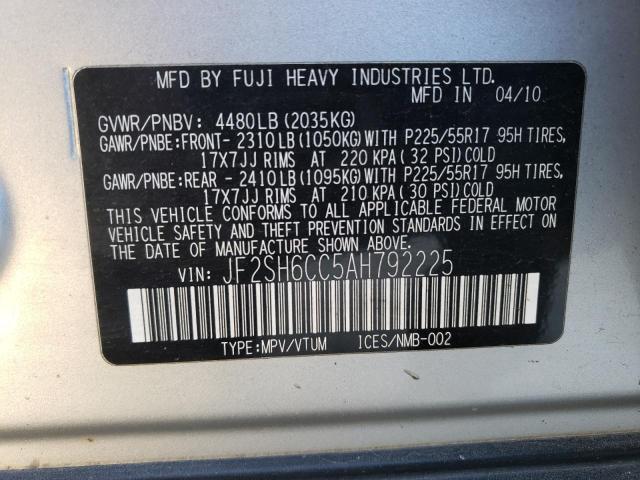 Photo 11 VIN: JF2SH6CC5AH792225 - SUBARU FORESTER 