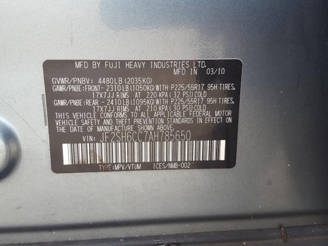 Photo 9 VIN: JF2SH6CC7AH785650 - SUBARU FORESTER 2 