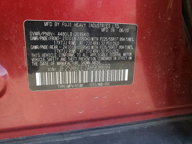 Photo 9 VIN: JF2SH6CC7AH908699 - SUBARU FORESTER 2 