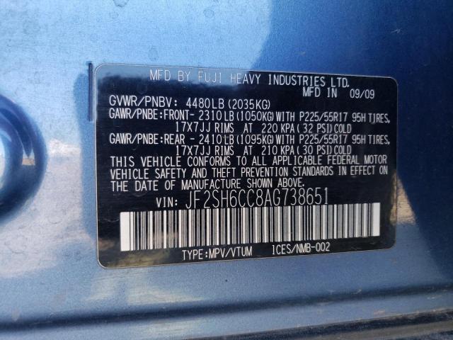 Photo 11 VIN: JF2SH6CC8AG738651 - SUBARU FORESTER 