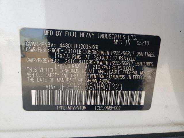 Photo 12 VIN: JF2SH6CC8AH801323 - SUBARU FORESTER 