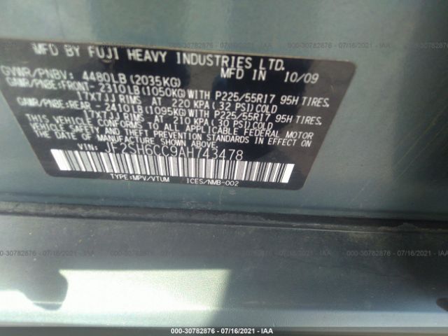 Photo 8 VIN: JF2SH6CC9AH743478 - SUBARU FORESTER 