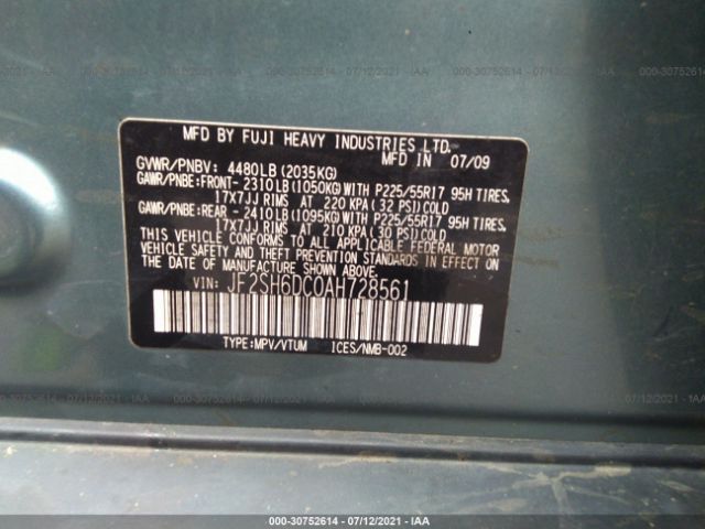 Photo 8 VIN: JF2SH6DC0AH728561 - SUBARU FORESTER 