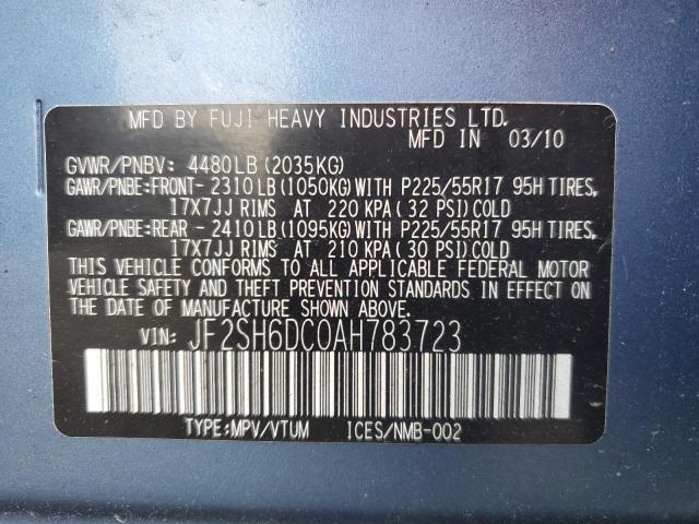 Photo 12 VIN: JF2SH6DC0AH783723 - SUBARU FORESTER 2 