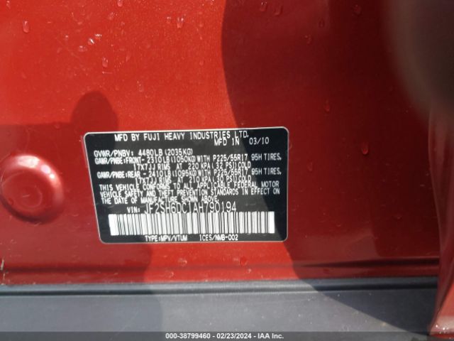 Photo 8 VIN: JF2SH6DC1AH790194 - SUBARU FORESTER 