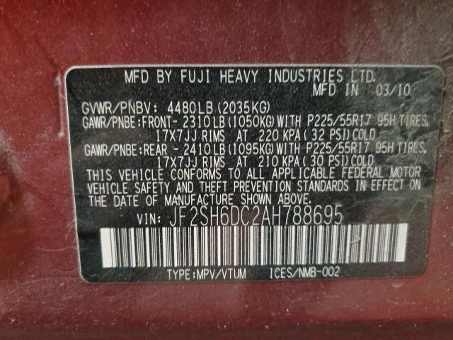 Photo 13 VIN: JF2SH6DC2AH788695 - SUBARU FORESTER 