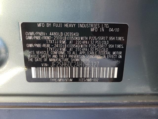 Photo 9 VIN: JF2SH6DC2AH796327 - SUBARU FORESTER 2 