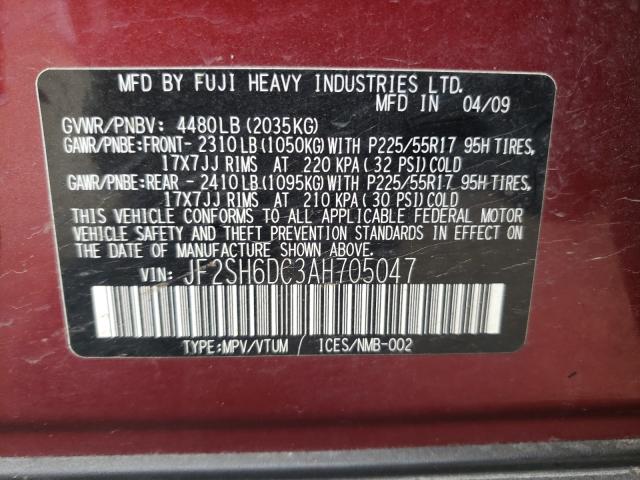 Photo 9 VIN: JF2SH6DC3AH705047 - SUBARU FORESTER 2 