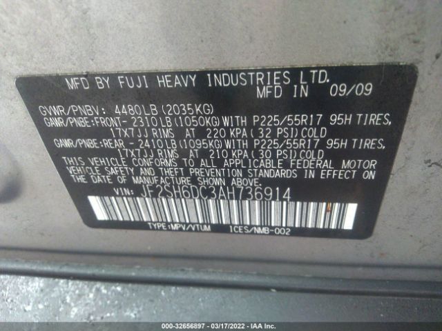 Photo 8 VIN: JF2SH6DC3AH736914 - SUBARU FORESTER 