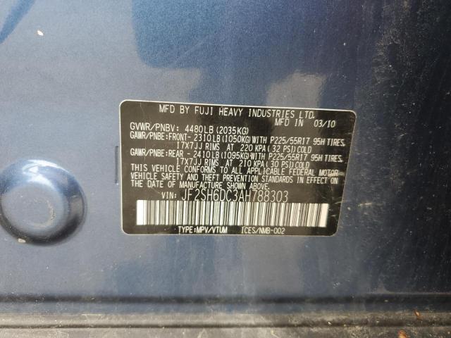 Photo 11 VIN: JF2SH6DC3AH788303 - SUBARU FORESTER 2 