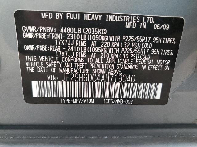 Photo 12 VIN: JF2SH6DC4AH719040 - SUBARU FORESTER 2 