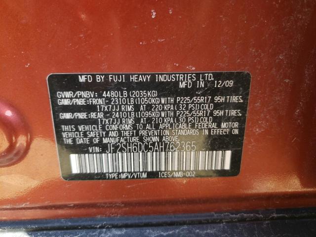 Photo 11 VIN: JF2SH6DC5AH762365 - SUBARU FORESTER 2 