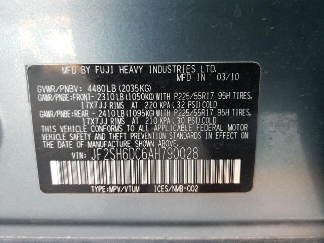 Photo 9 VIN: JF2SH6DC6AH790028 - SUBARU FORESTER 2 